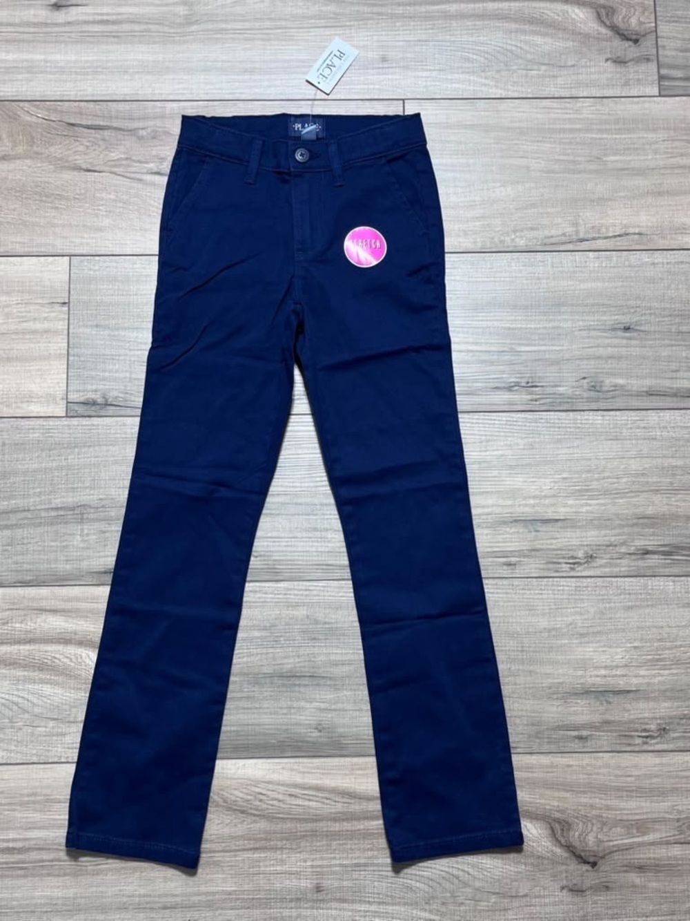 The Childrens Place Girls Uniform Chino Skinny Pants Size 8 Slim Navy Blue